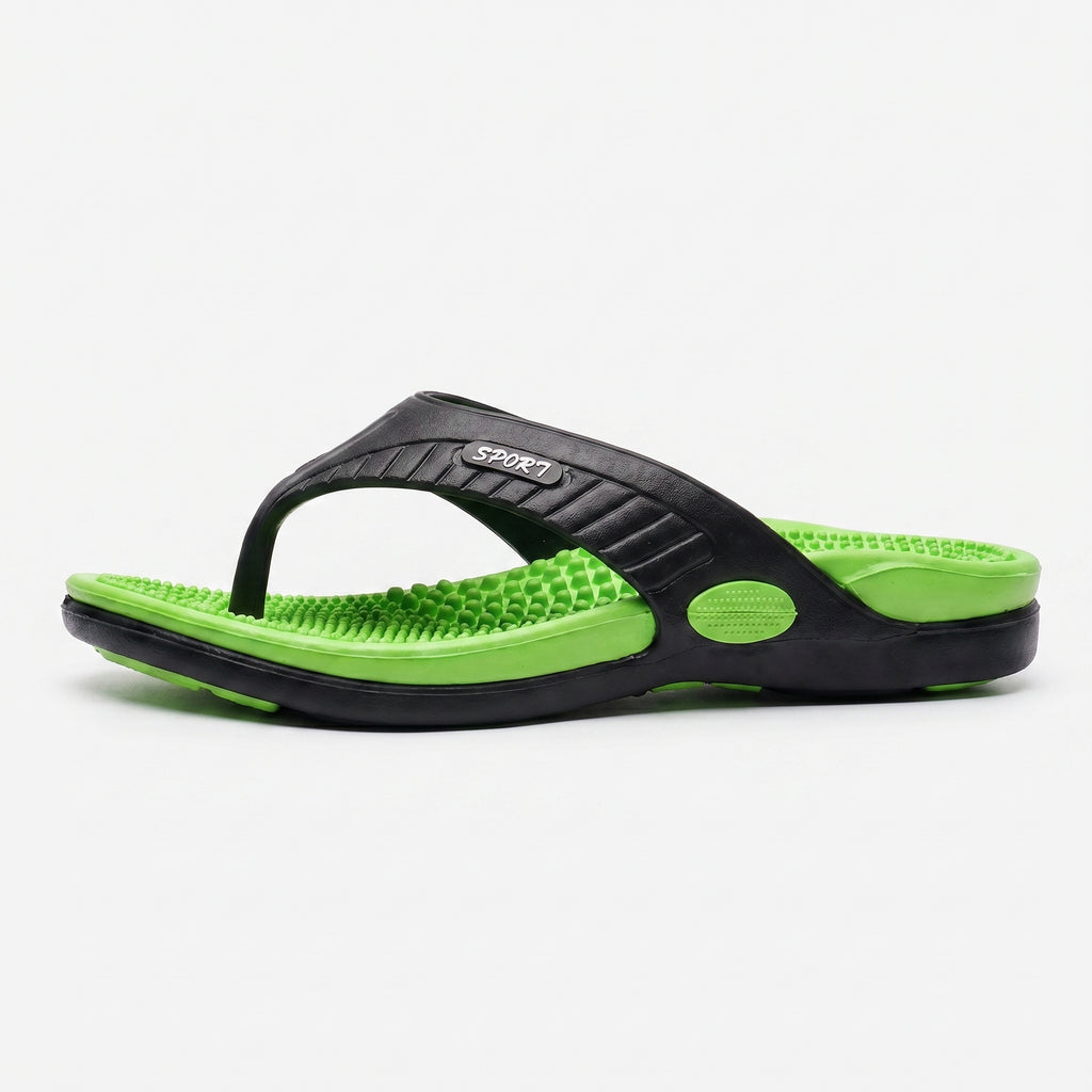 Men's Lightweight Beach Flip Flop Sandals With Textured Footbed