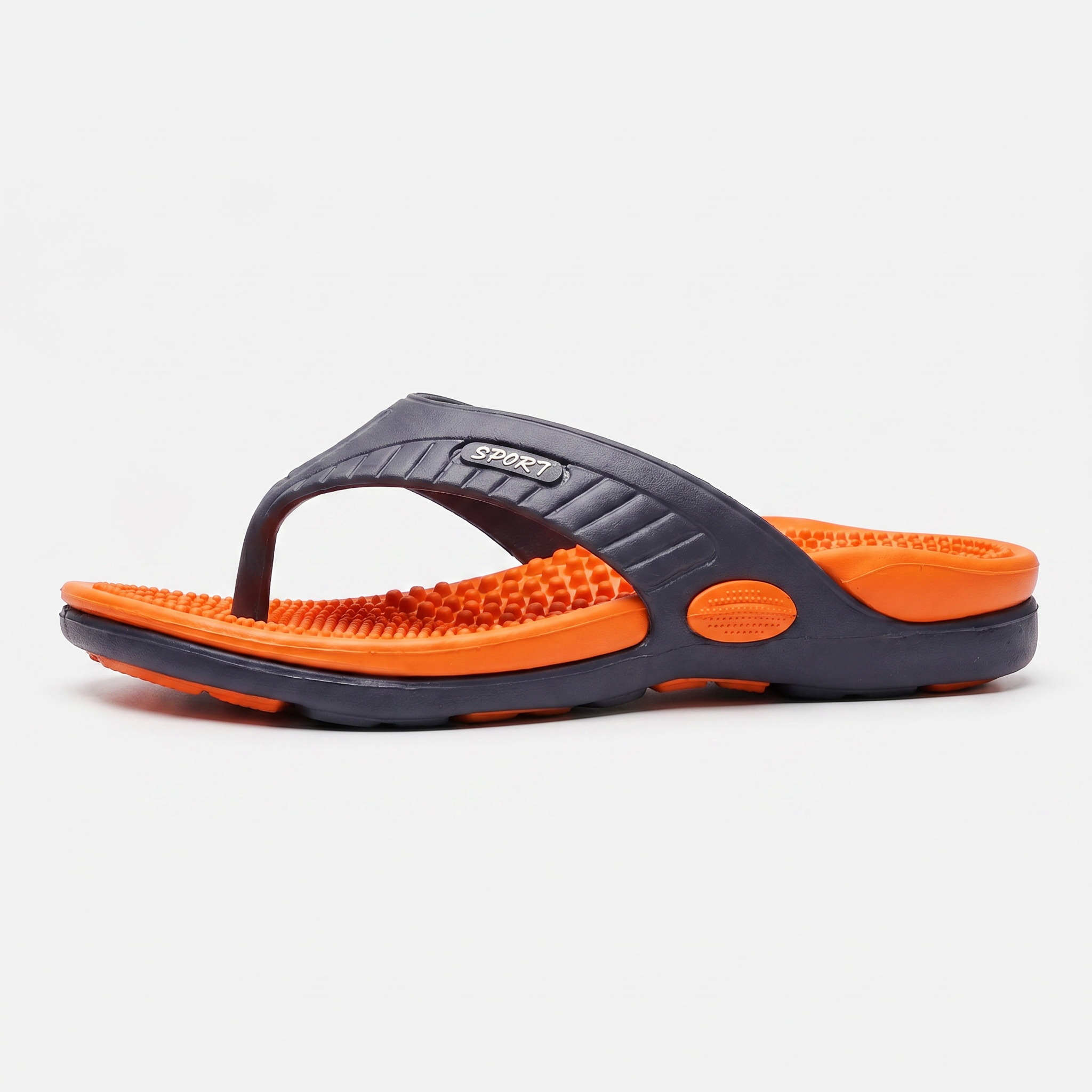 Men's Lightweight Beach Flip Flop Sandals With Textured Footbed