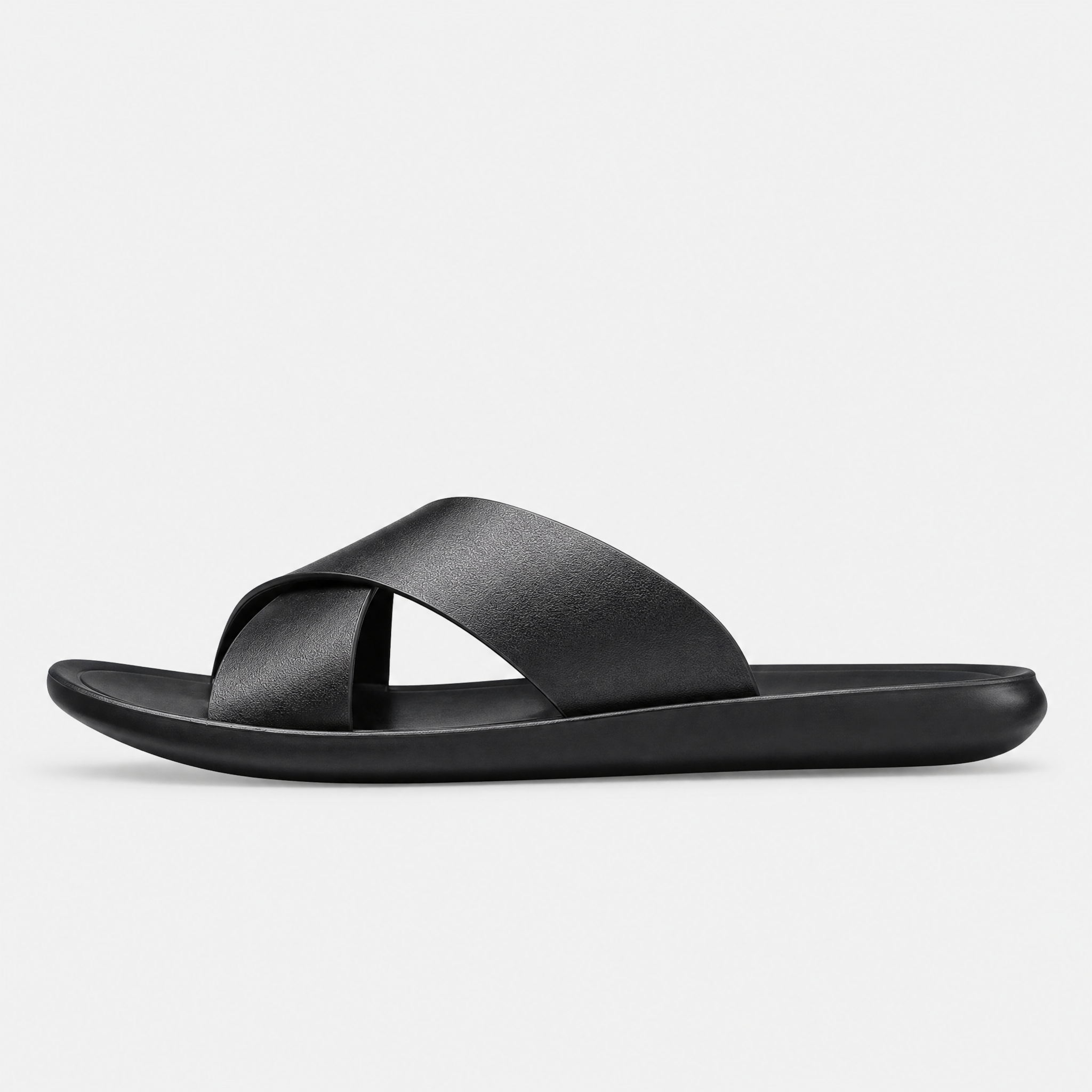 Men's Cross Strap Slide Sandals - Anti-Slip Home Slippers