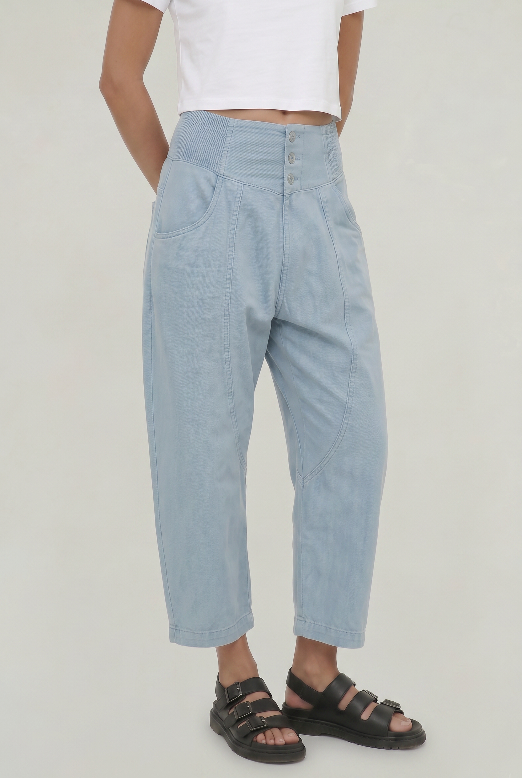 Women's Cotton Linen Wide Leg Trousers