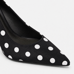 Women’s Polka Dot Pointed Toe Stiletto Heels – Formal Court Shoes for Weddings