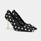 Women’s Polka Dot Pointed Toe Stiletto Heels – Formal Court Shoes for Weddings