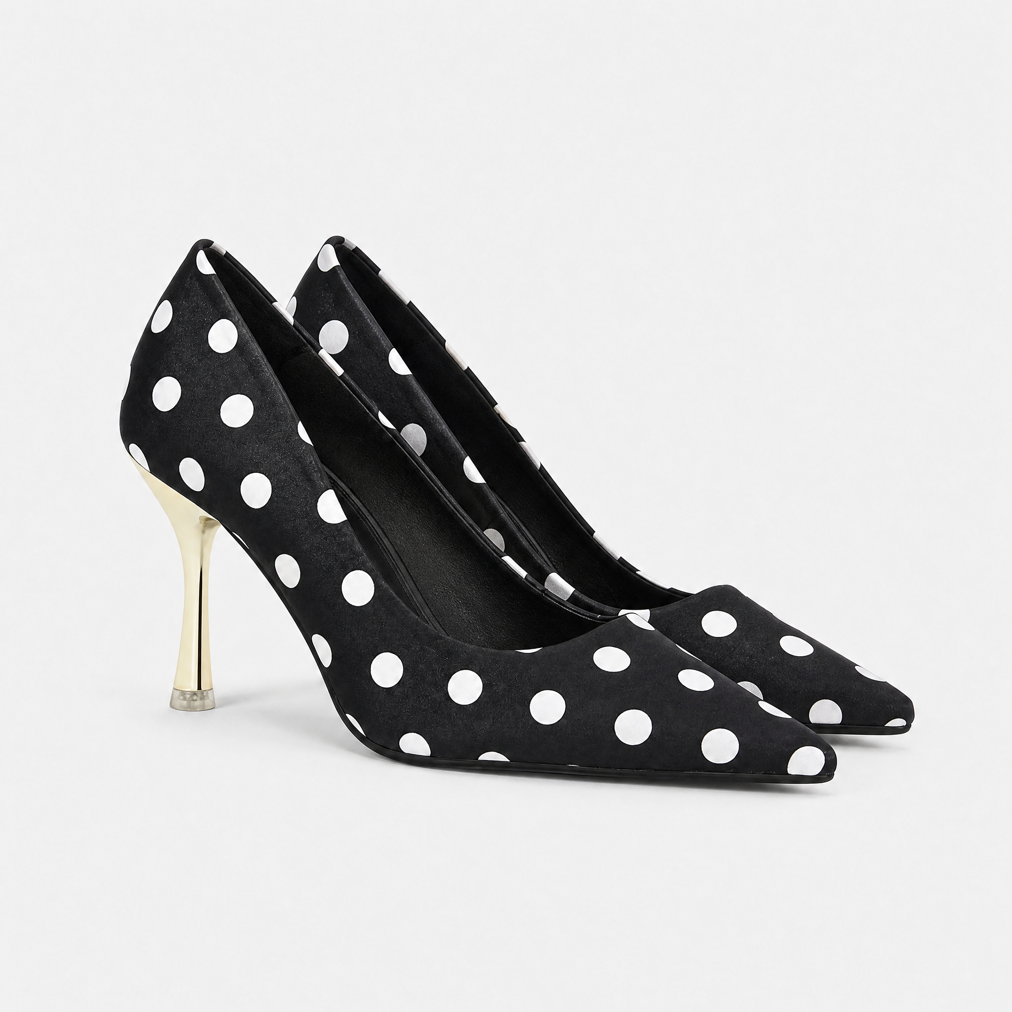 Women’s Polka Dot Pointed Toe Stiletto Heels – Formal Court Shoes for Weddings