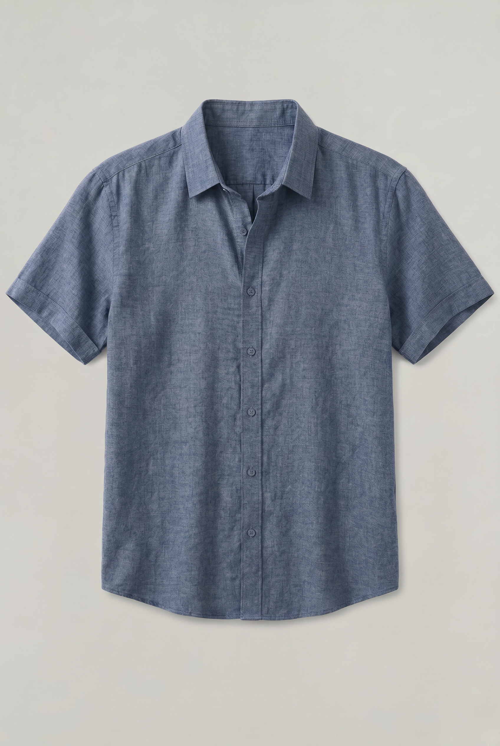 Men's Cotton-Linen Short Sleeve Shirt
