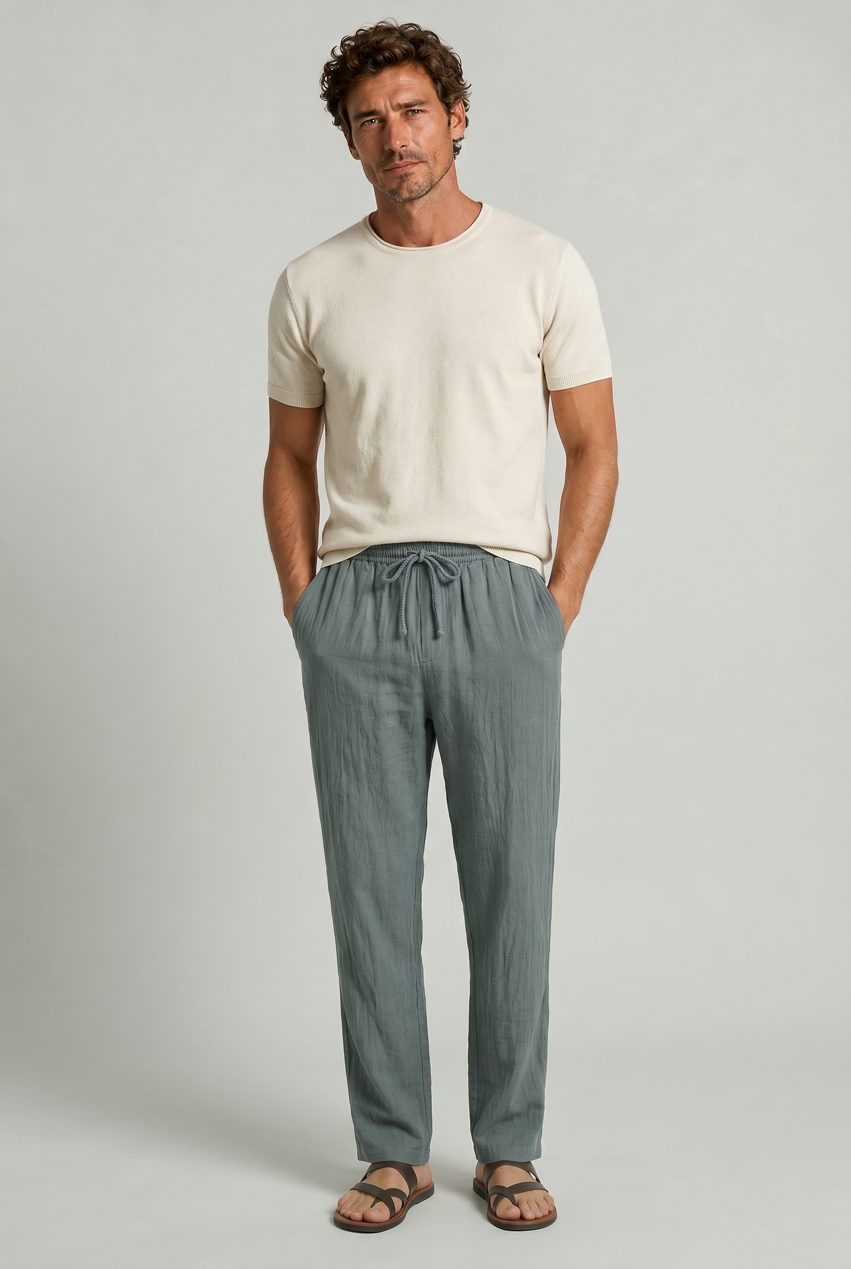 Men's Linen Drawstring Pantalon