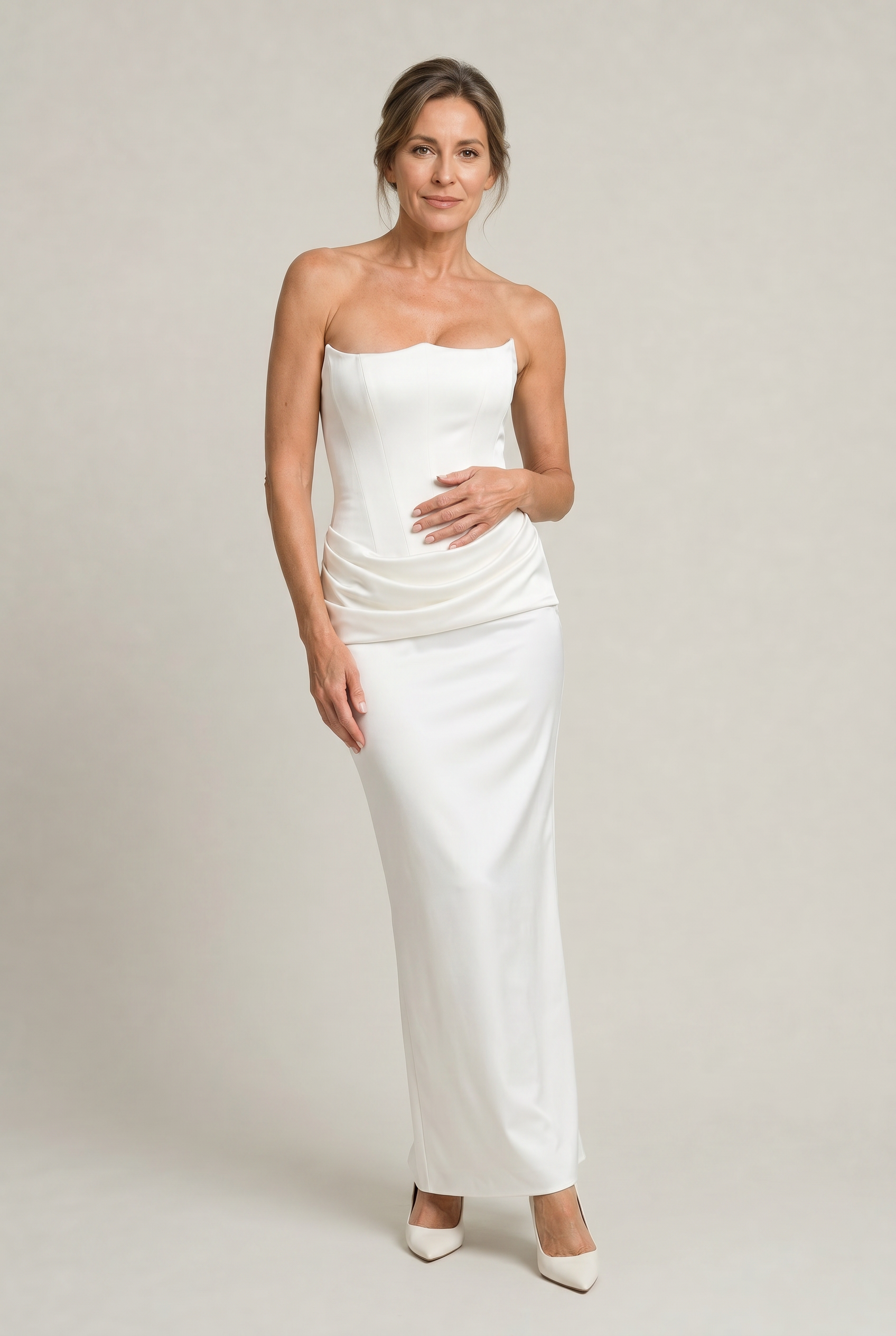 Women's Corset Strapless Maxi Dress