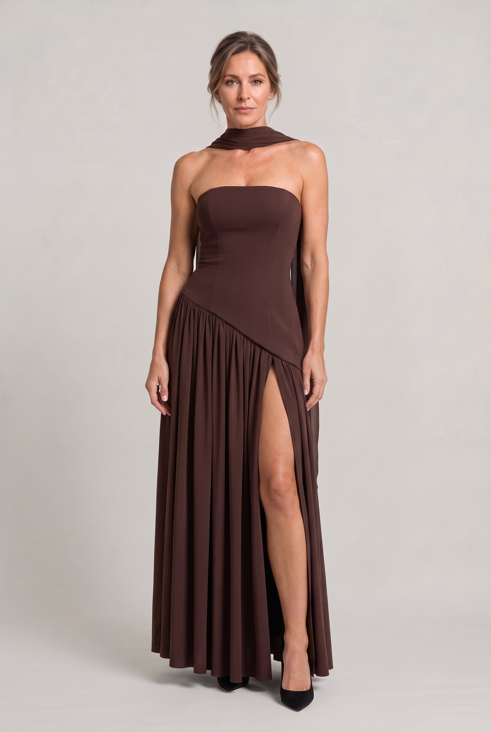 Women's Elegant Strapless Maxi Dress