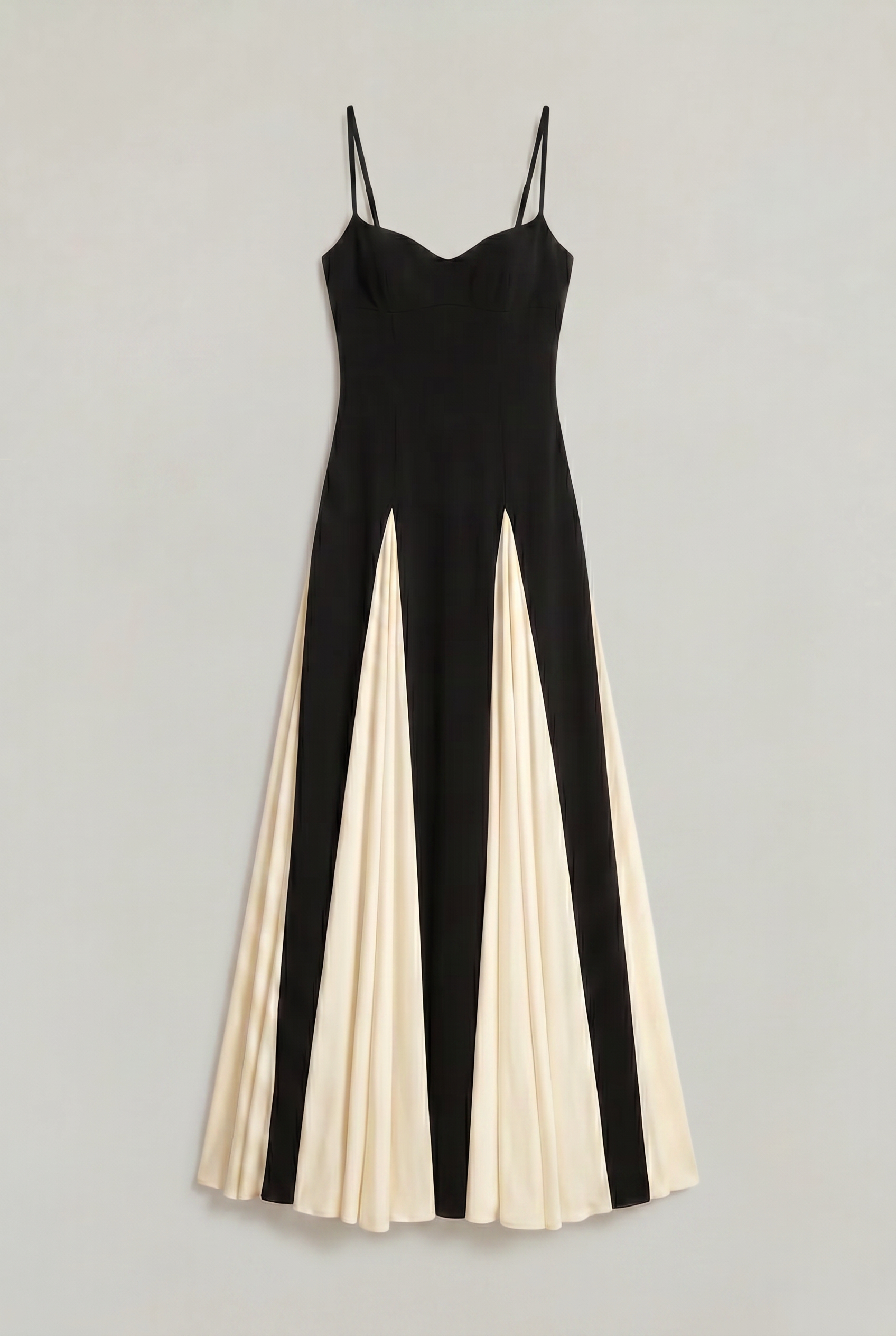 Women's Spaghetti Strap Contrast Colour Maxi Dress