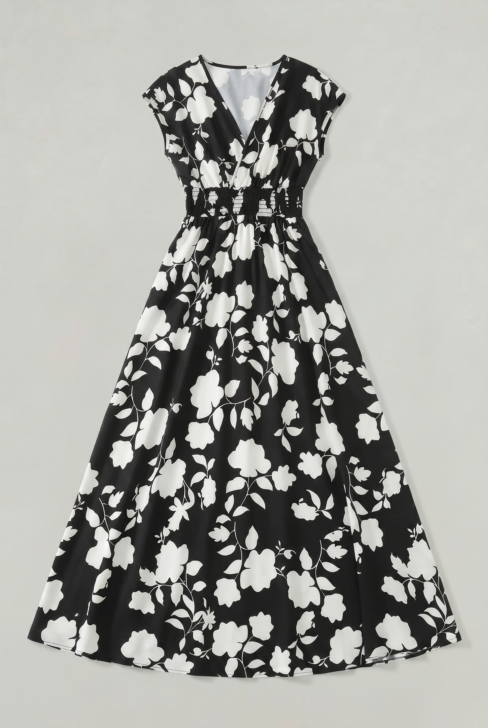Women’s V-Neck Floral Print Summer Maxi Dress