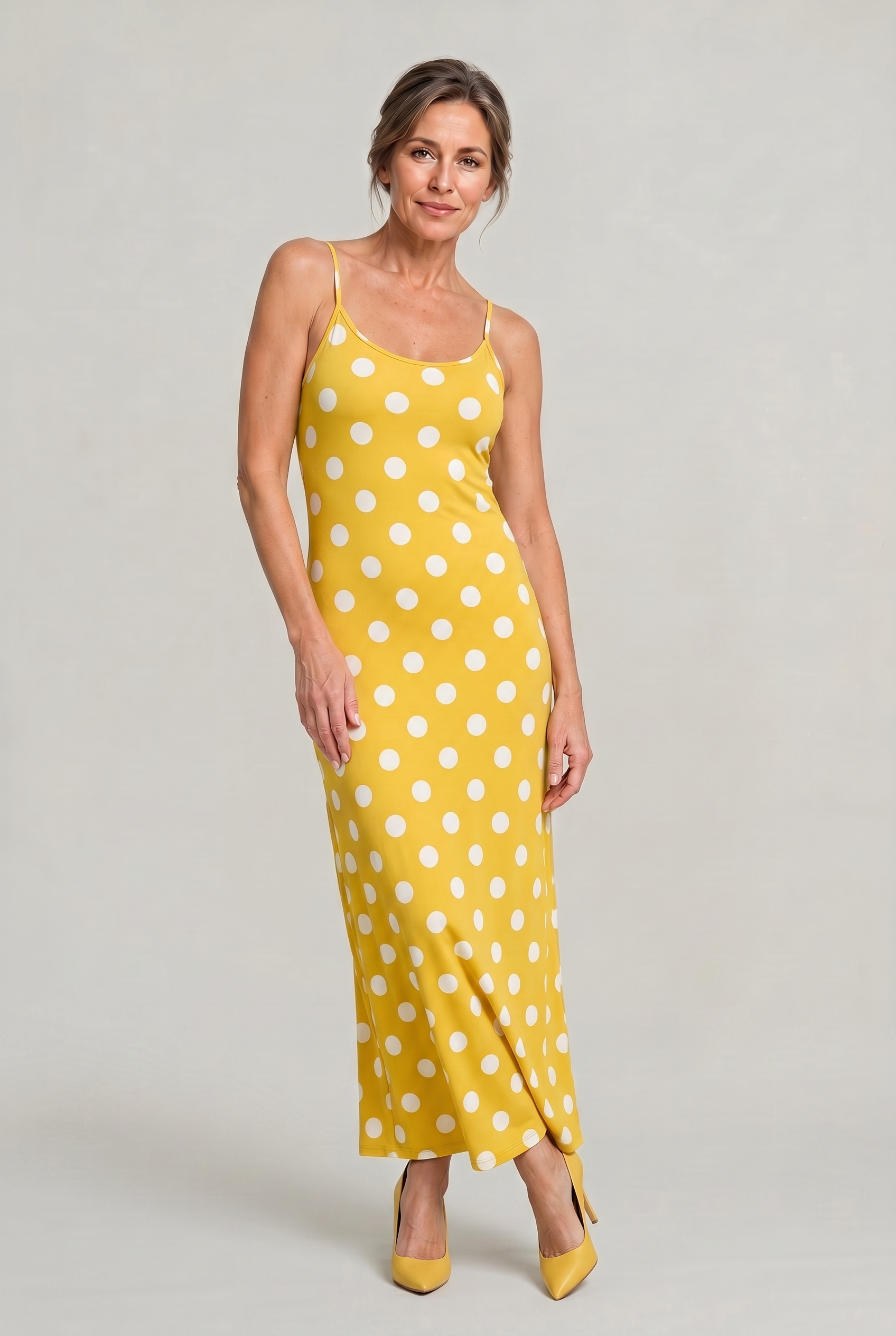 Women’s Polka Dot Cami Maxi Dress