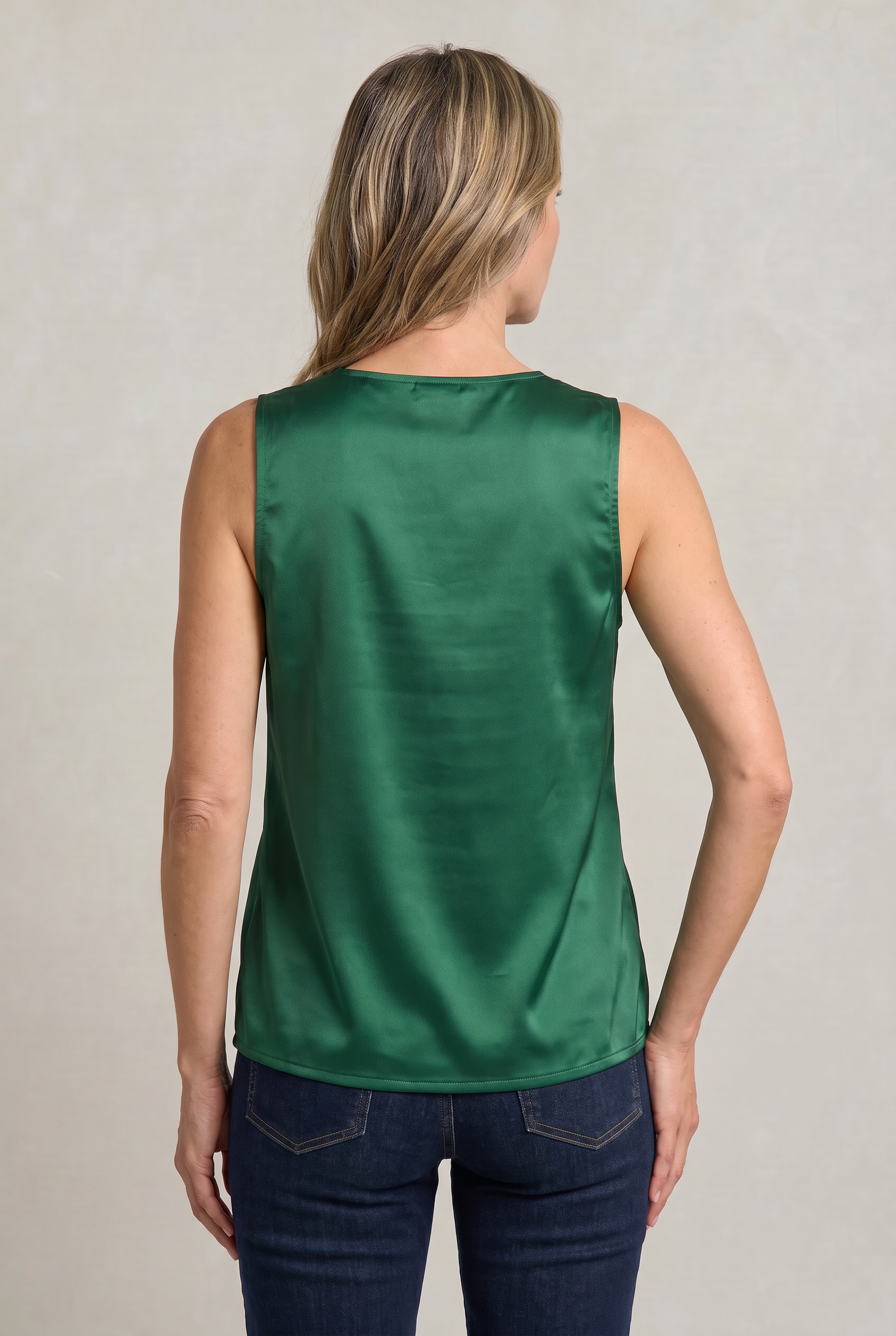 Women's Cowl Neck Sleeveless Cami Top - Draped Front