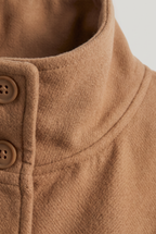 Women’s Belted Cape Jacket - Stand Collar Coat