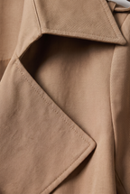 Women's Double-Breasted Belted Longline Trench Coat