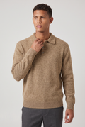 Men's Knitted Polo Jumper – Collared Long Sleeve Sweater