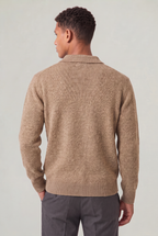 Men's Knitted Polo Jumper – Collared Long Sleeve Sweater