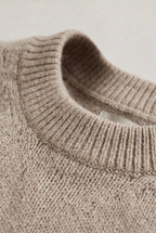 Women's Oversized Knitted Jumper – Crew Neck Drop Shoulder Sweater
