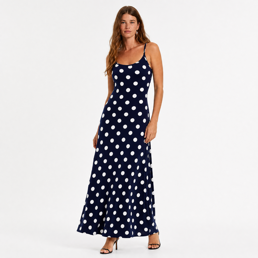 Women’s Polka Dot Cami Maxi Dress