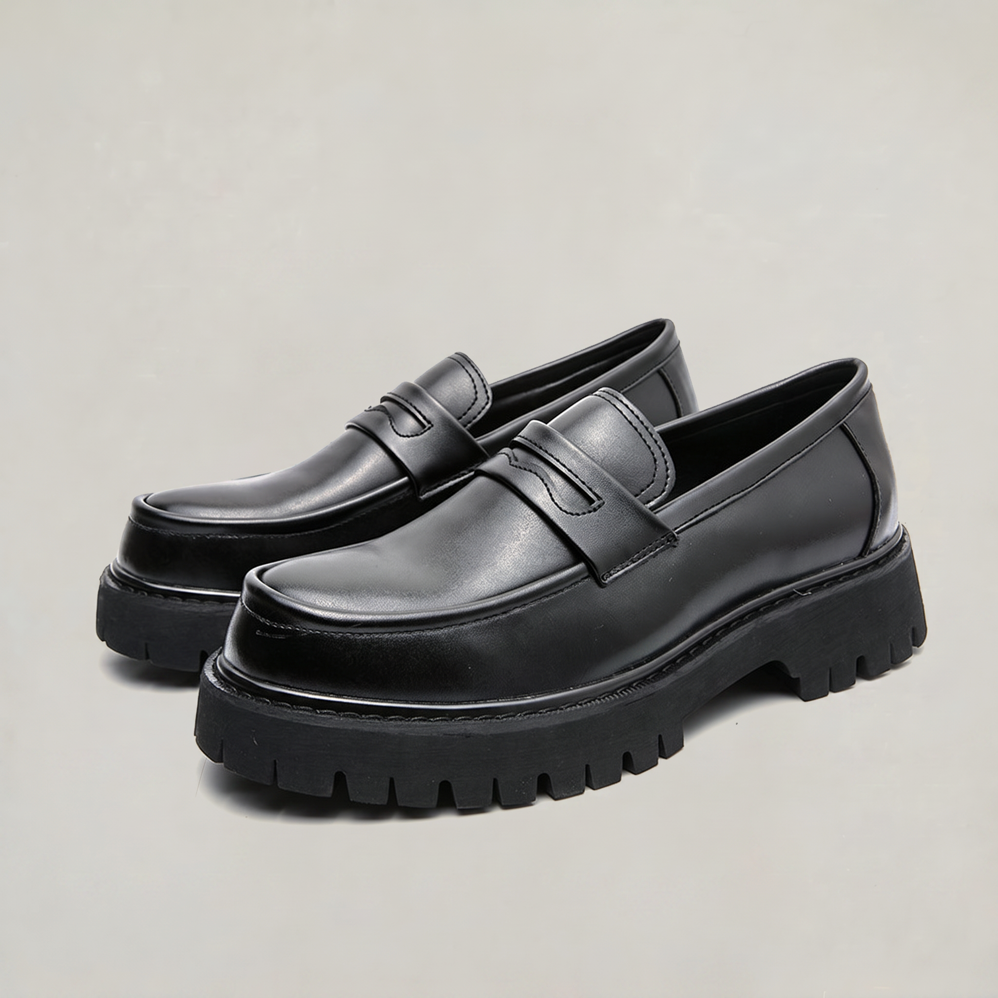 Men's Chunky Loafers - Lug Sole Penny Loafer Slip On
