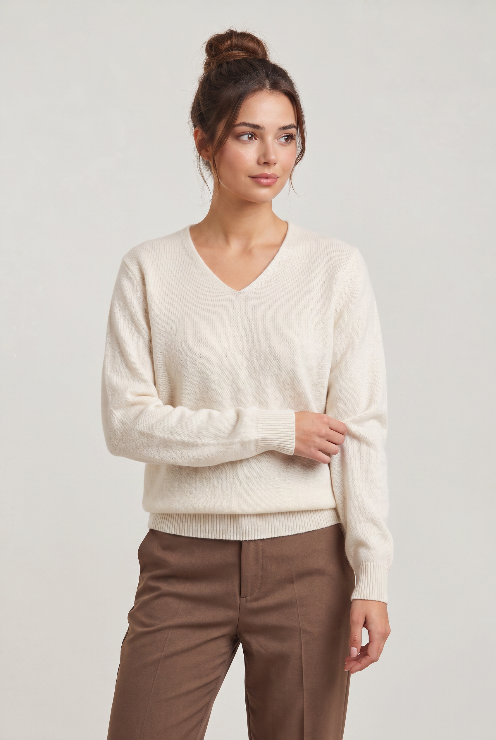 Women’s Wool V Neck Jumper
