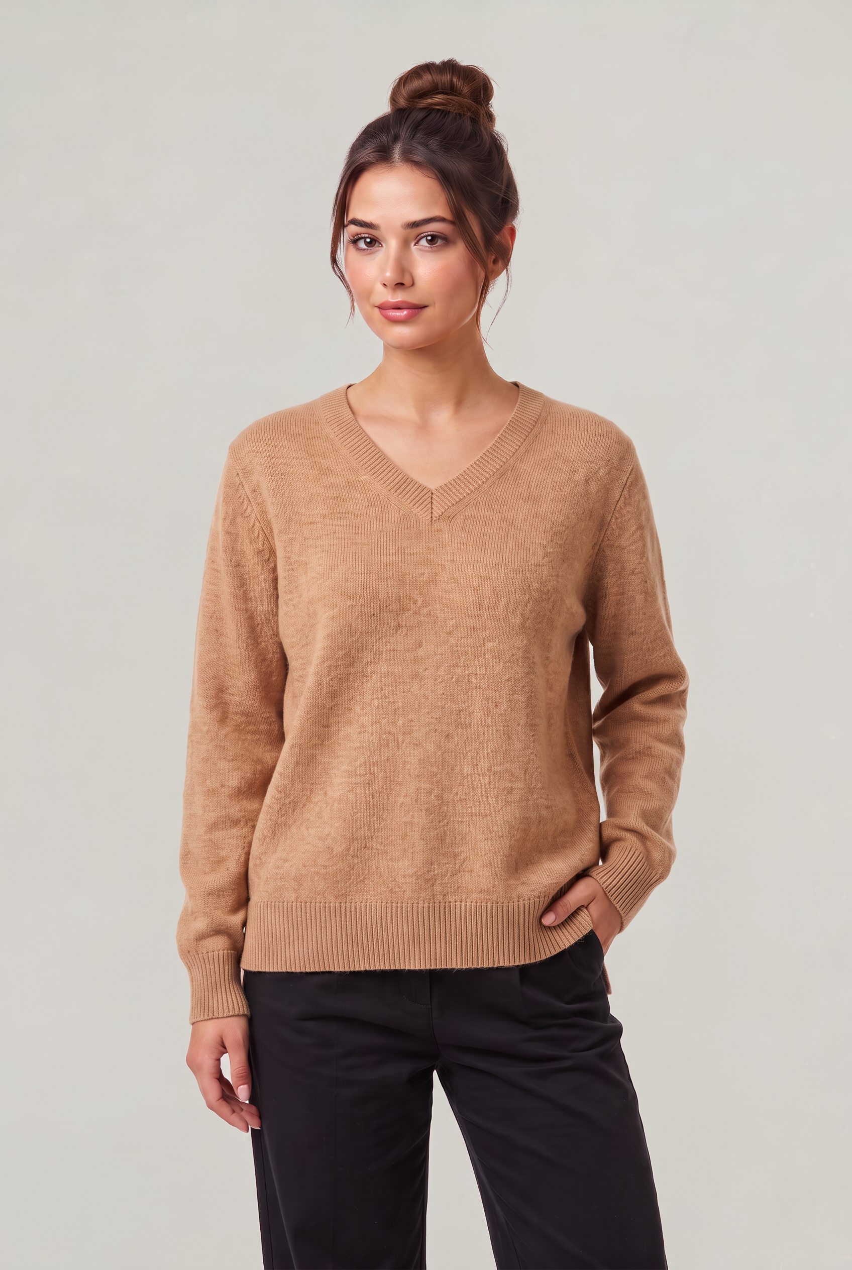 Women’s Wool V Neck Jumper