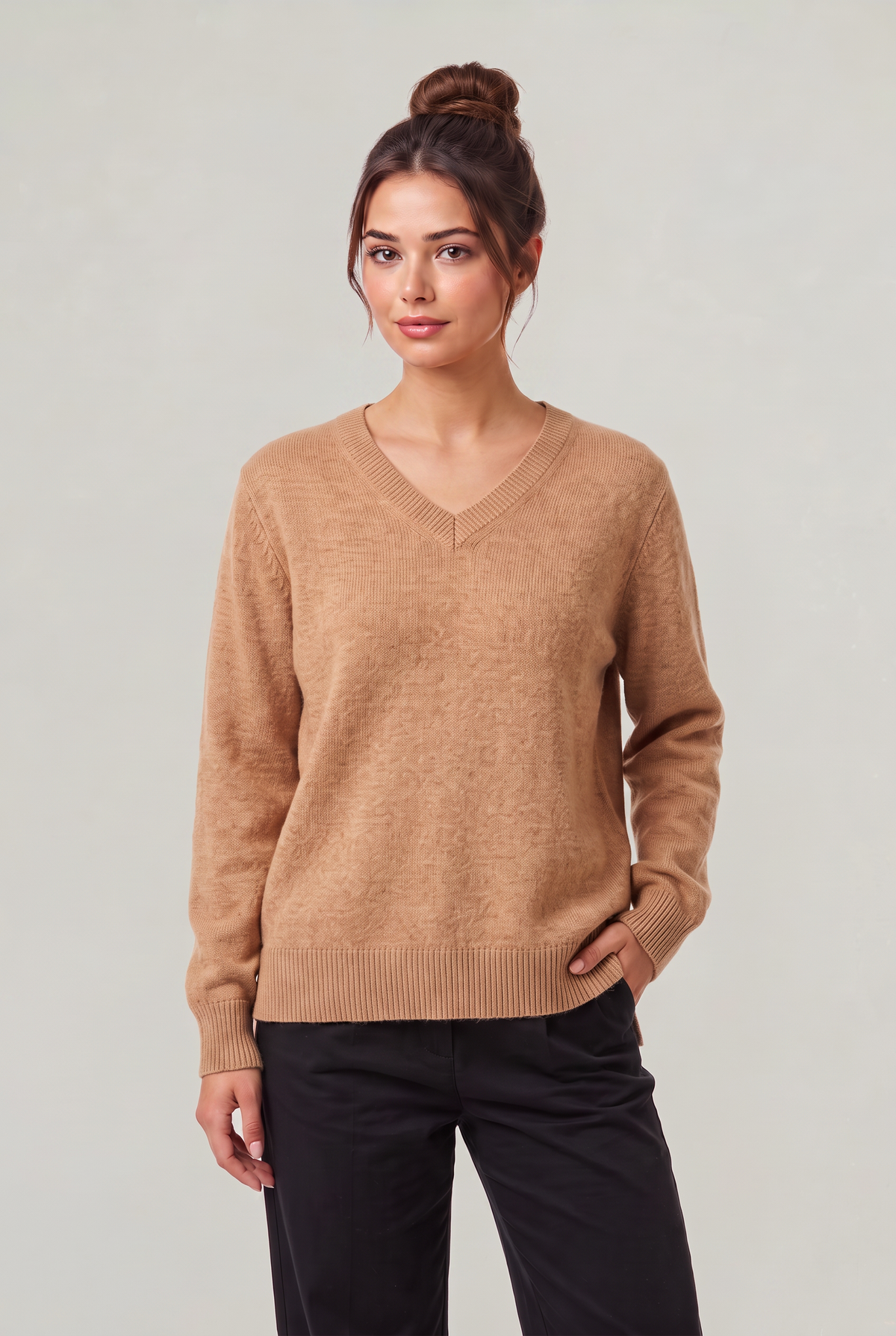 Women’s Wool V Neck Jumper