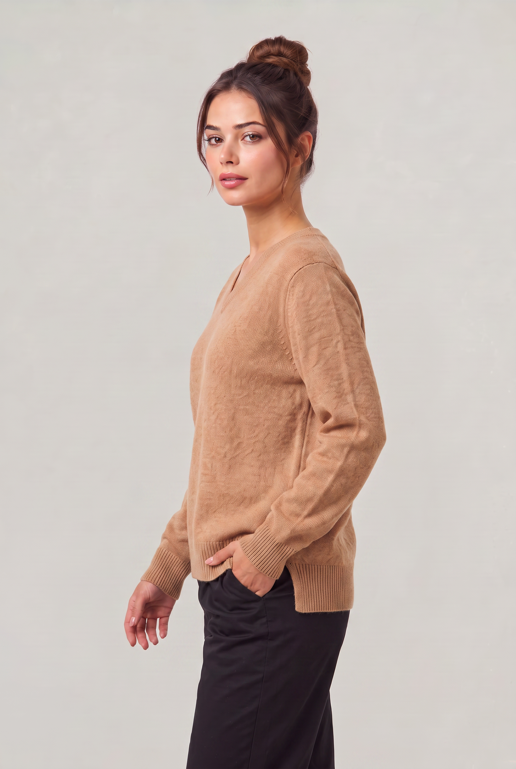 Women’s Wool V Neck Jumper