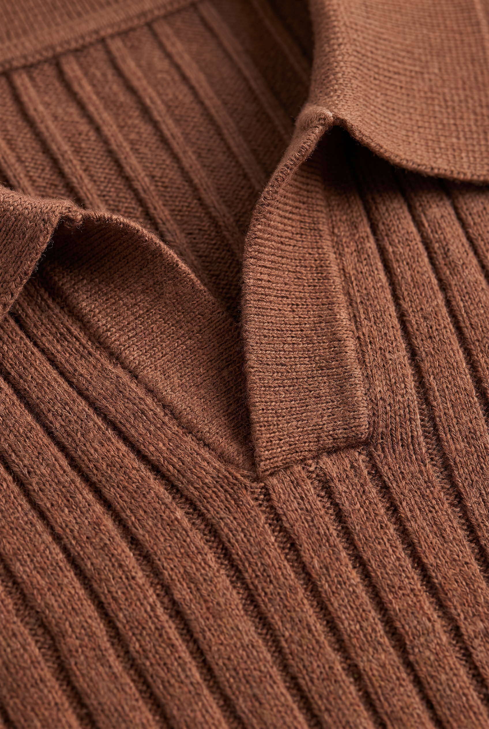 Men’s Cotton Ribbed Long Sleeve Polo
