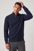 Men's Zip Up Funnel Neck Jumper