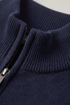 Men's Zip Up Funnel Neck Jumper