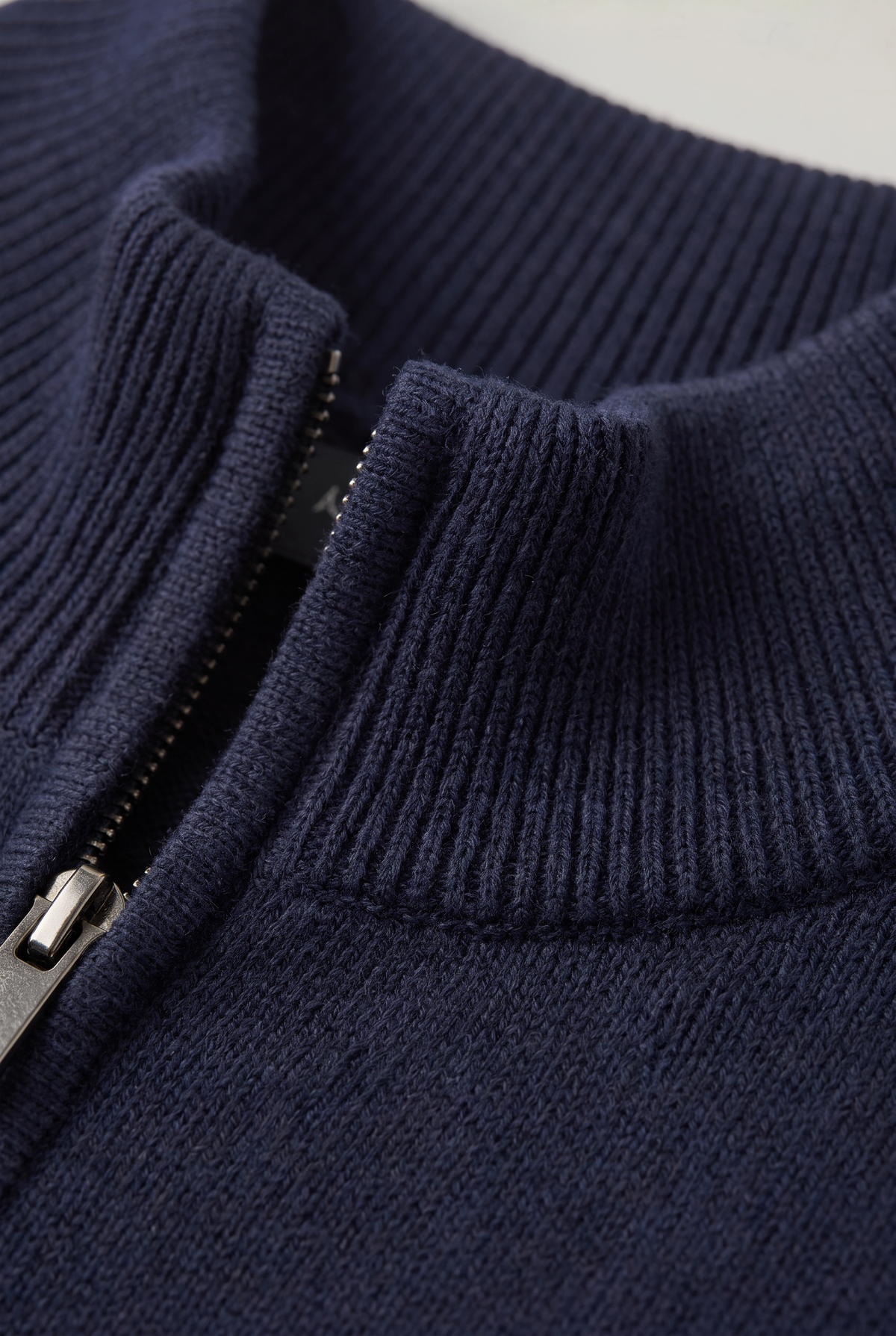 Men's Zip Up Funnel Neck Jumper