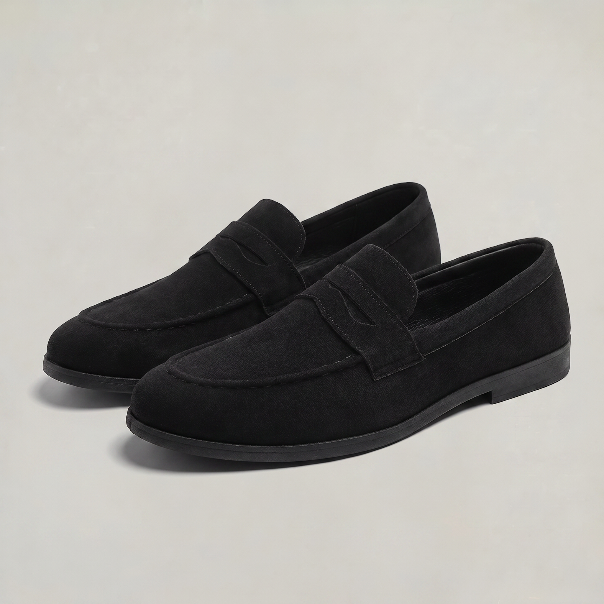 Men's Suede Look Penny Loafer - Slip On Loafers