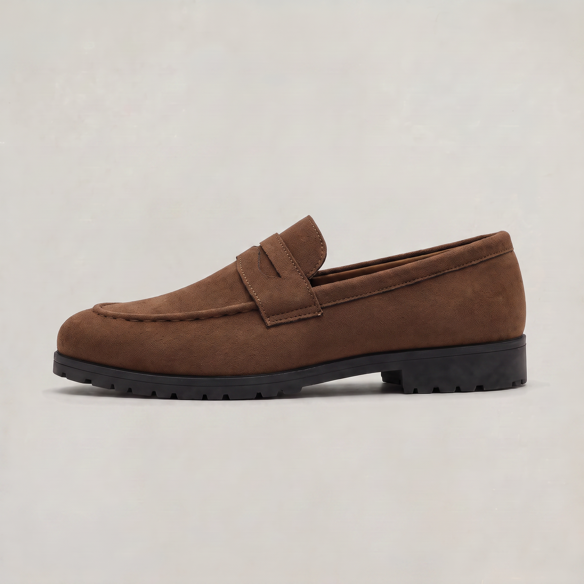 Men's Suede Look Penny Loafer - Slip On Loafers