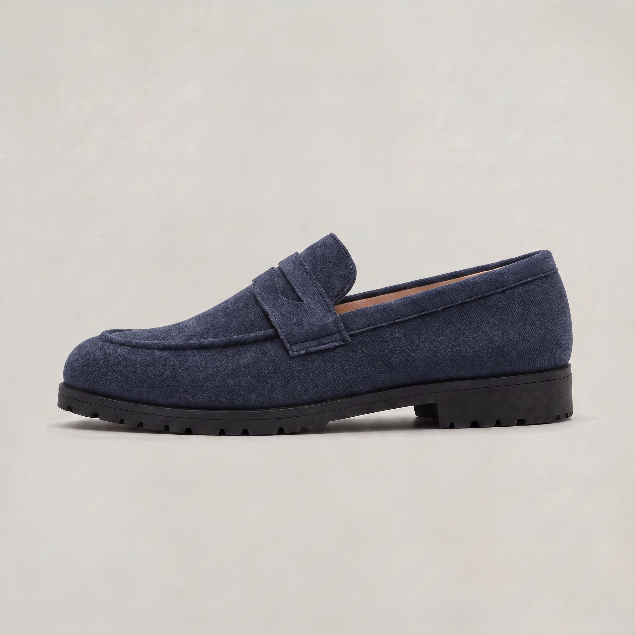 Men's Suede Look Penny Loafer - Slip On Loafers