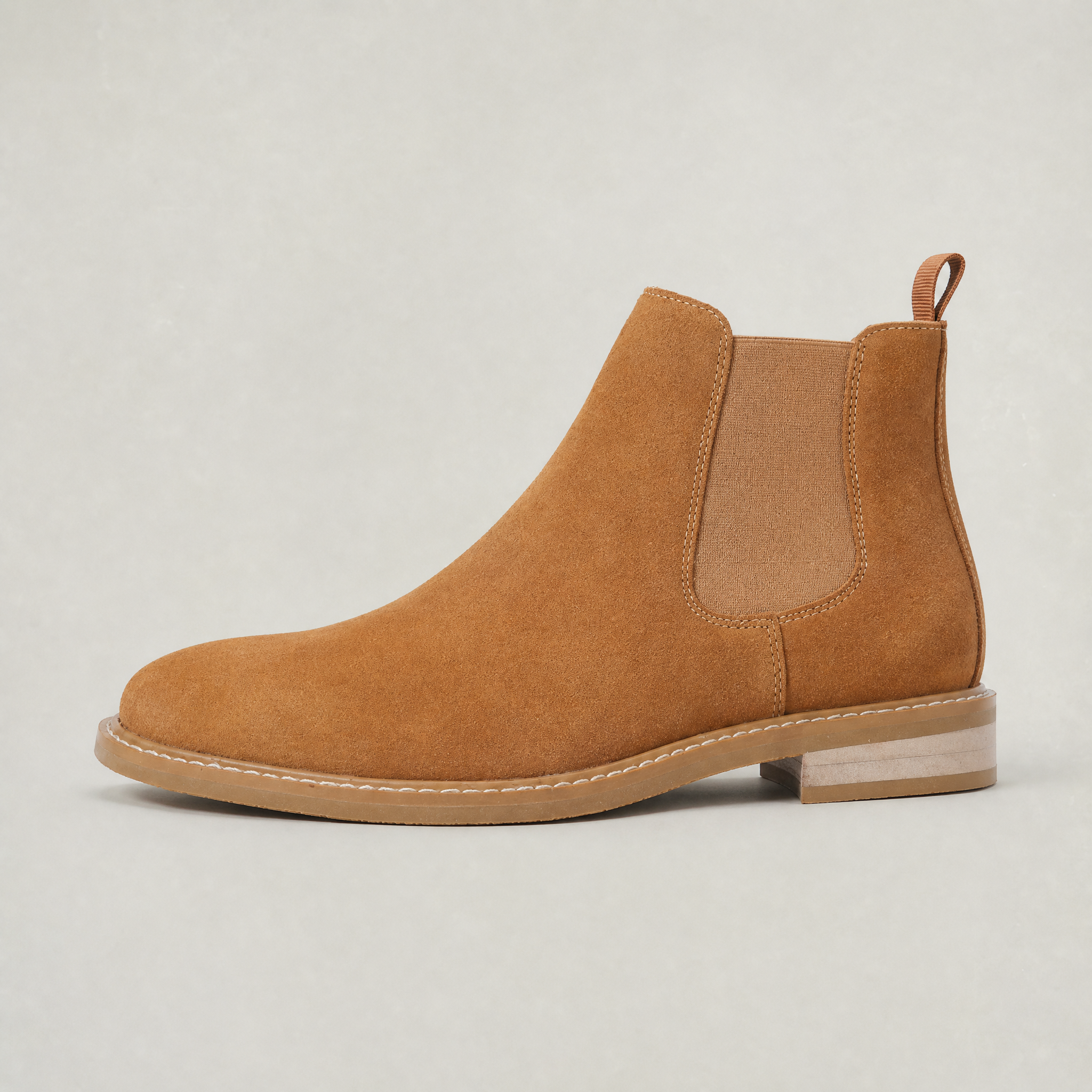 Men's Suede Look Chelsea Boots - Slip On Ankle Boots