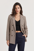Women’s Checkered Double Breasted Blazer