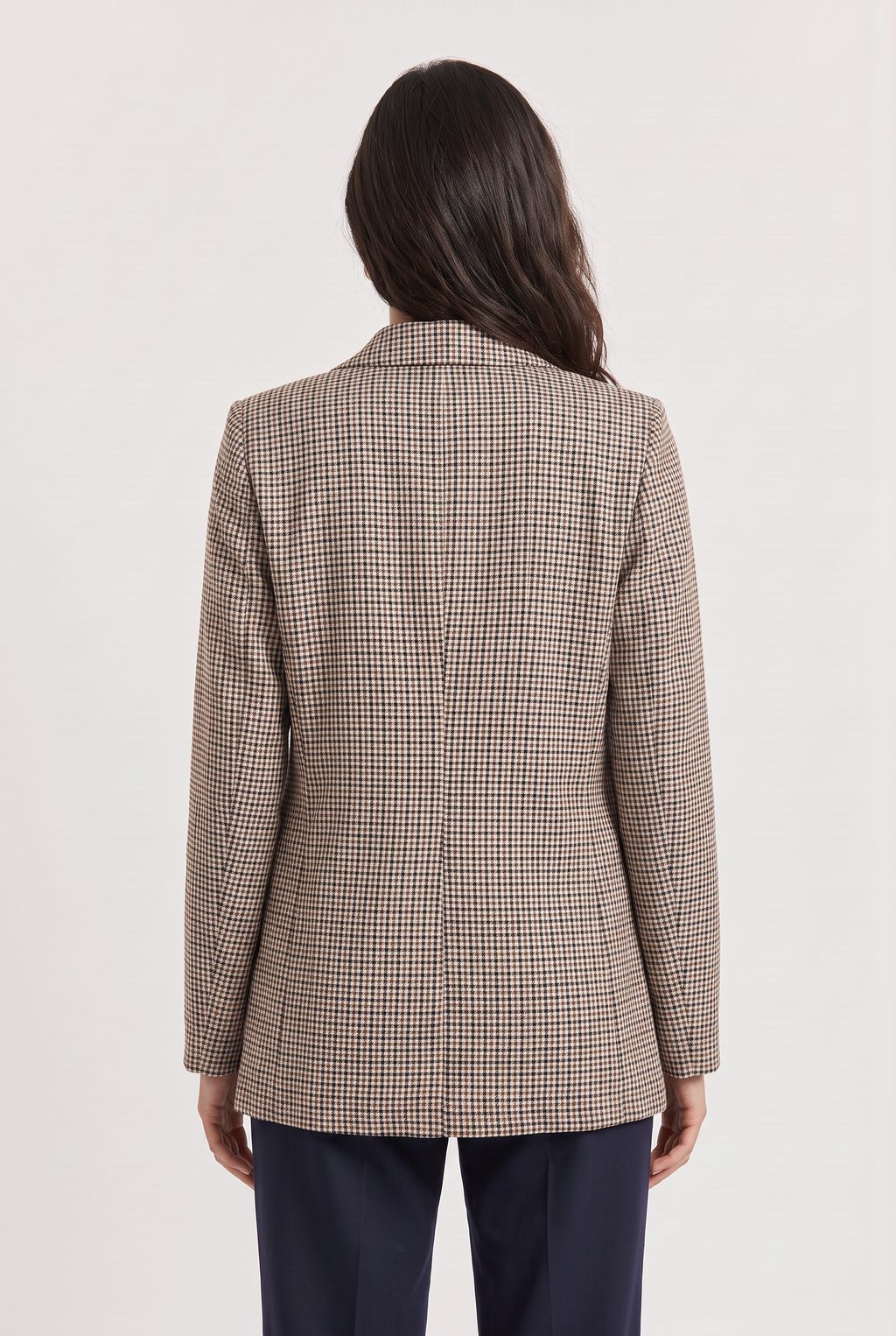 Women’s Checkered Double Breasted Blazer