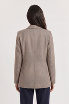 Women’s Checkered Double Breasted Blazer