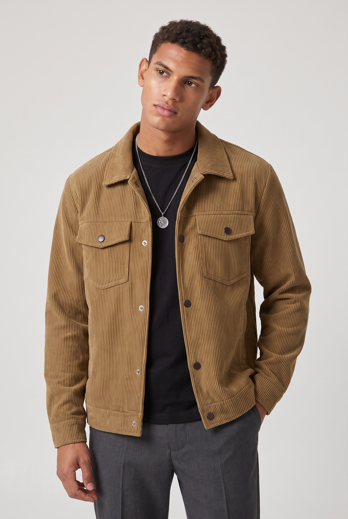 Men's Corduroy Jacket - Chore Workwear Button Up