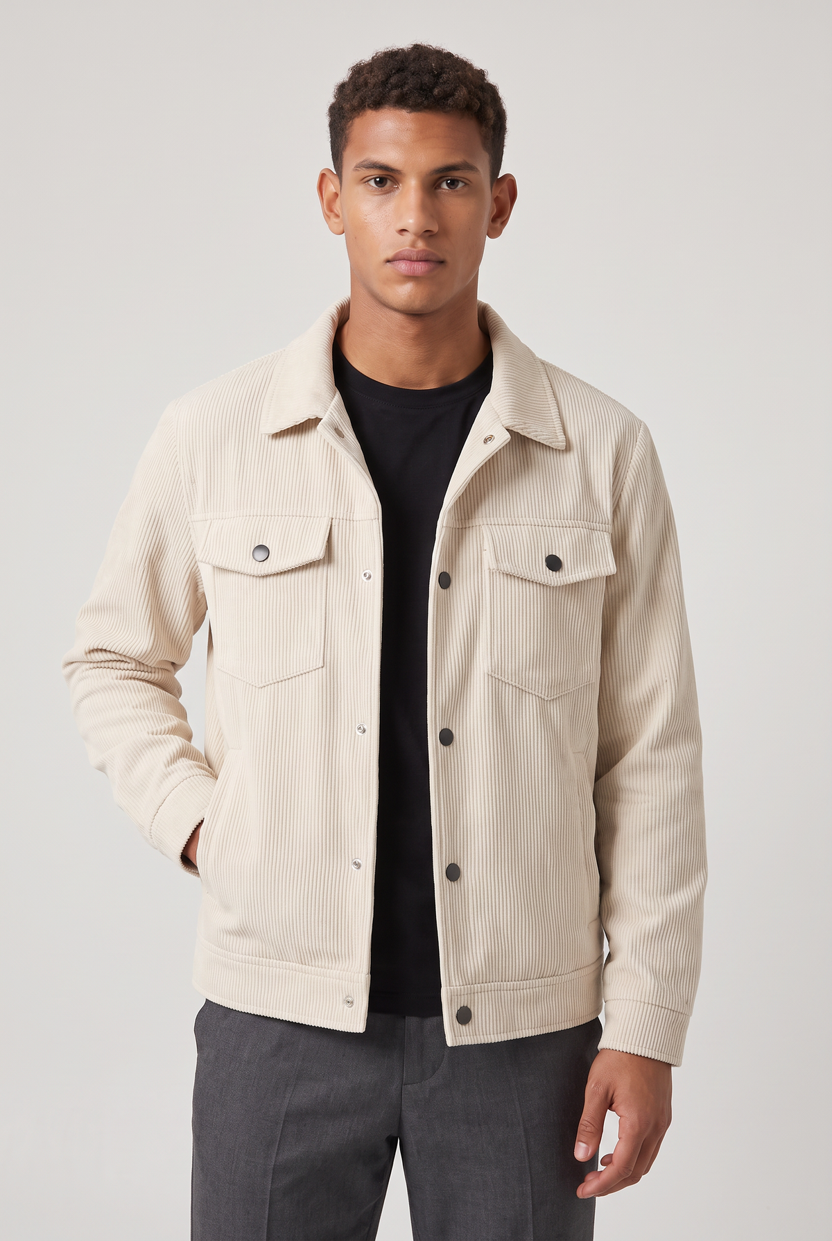 Men's Corduroy Jacket - Chore Workwear Button Up