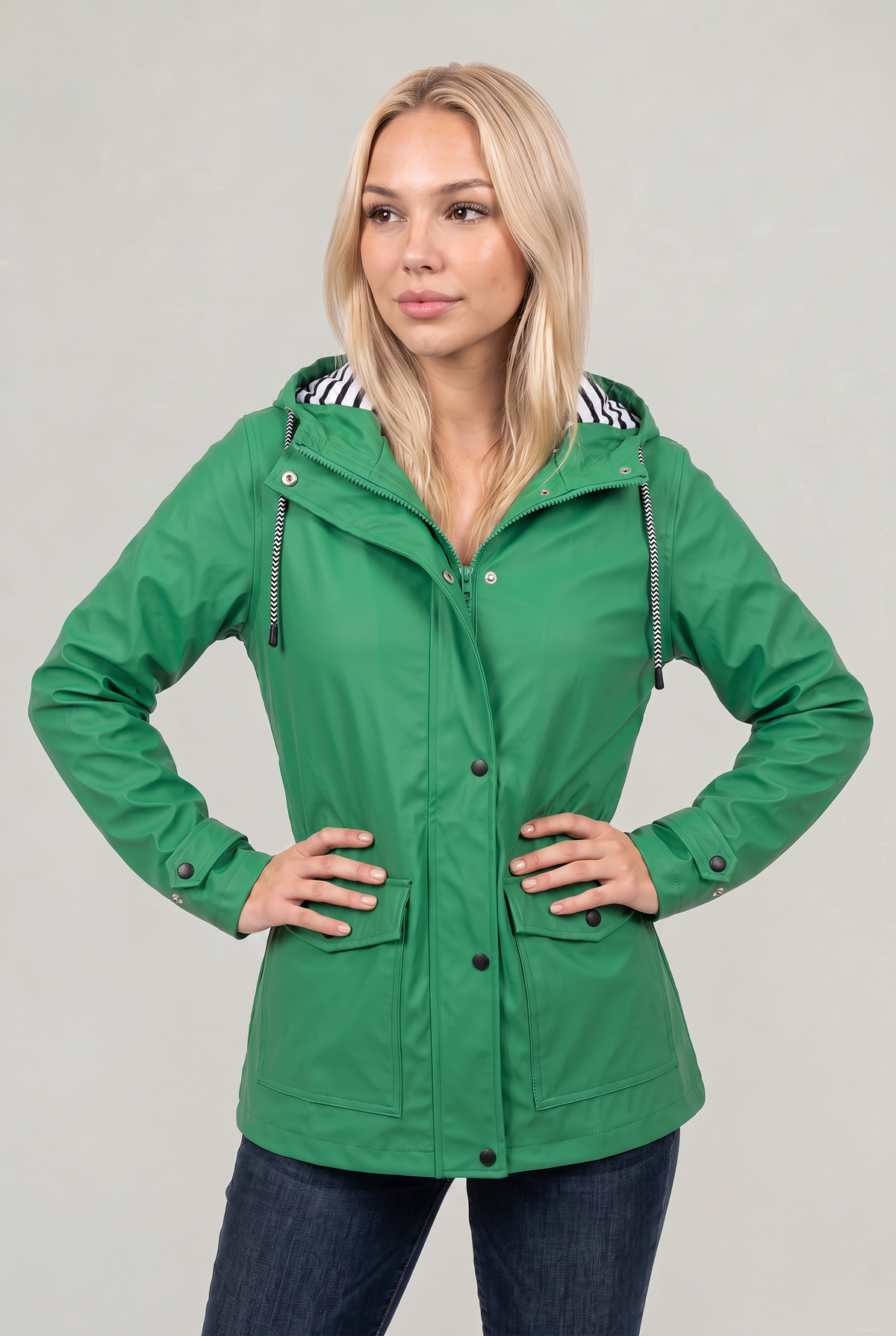 Women’s Hooded Lightweight Waterproof Rain Jacket