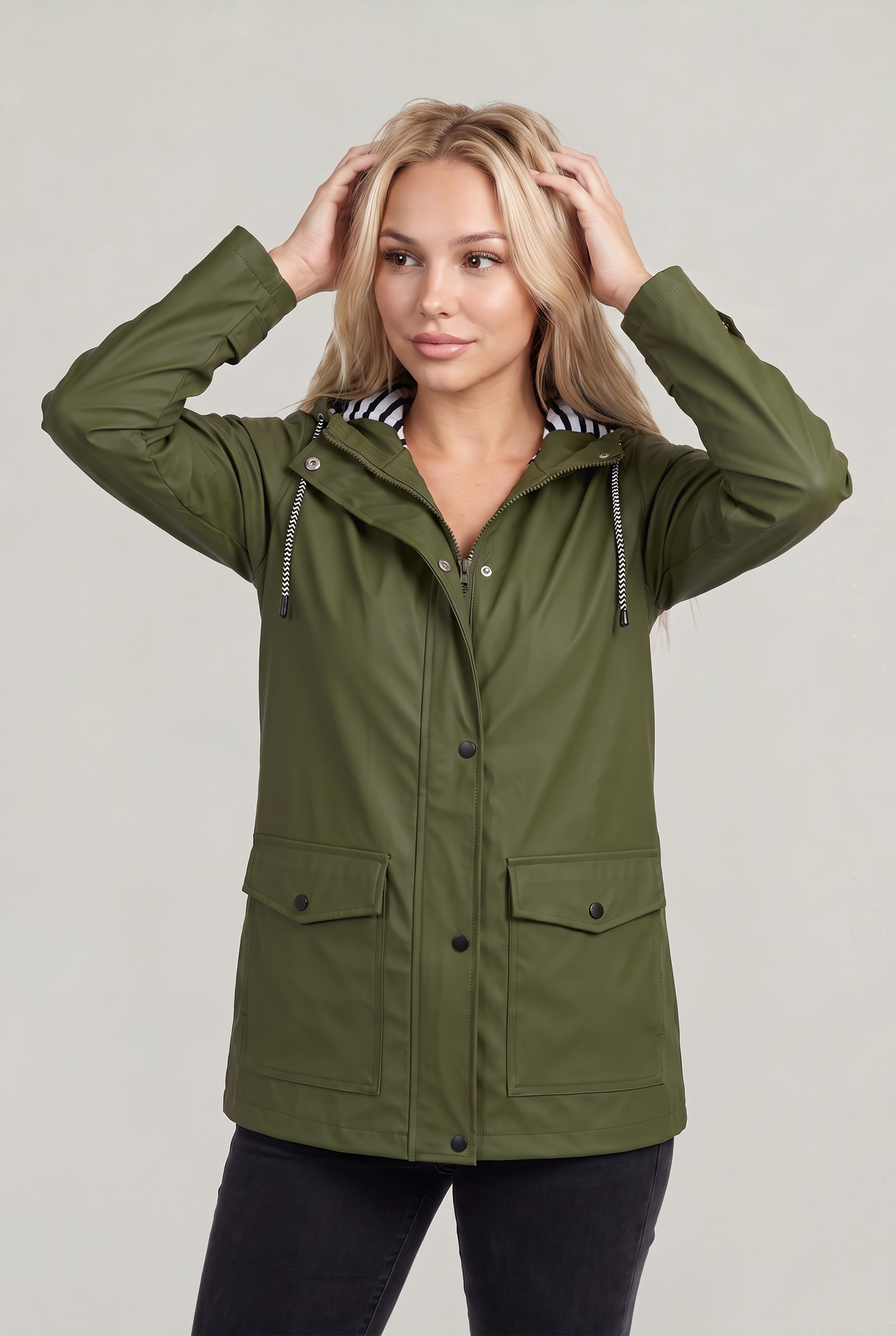 Women’s Hooded Lightweight Waterproof Rain Jacket