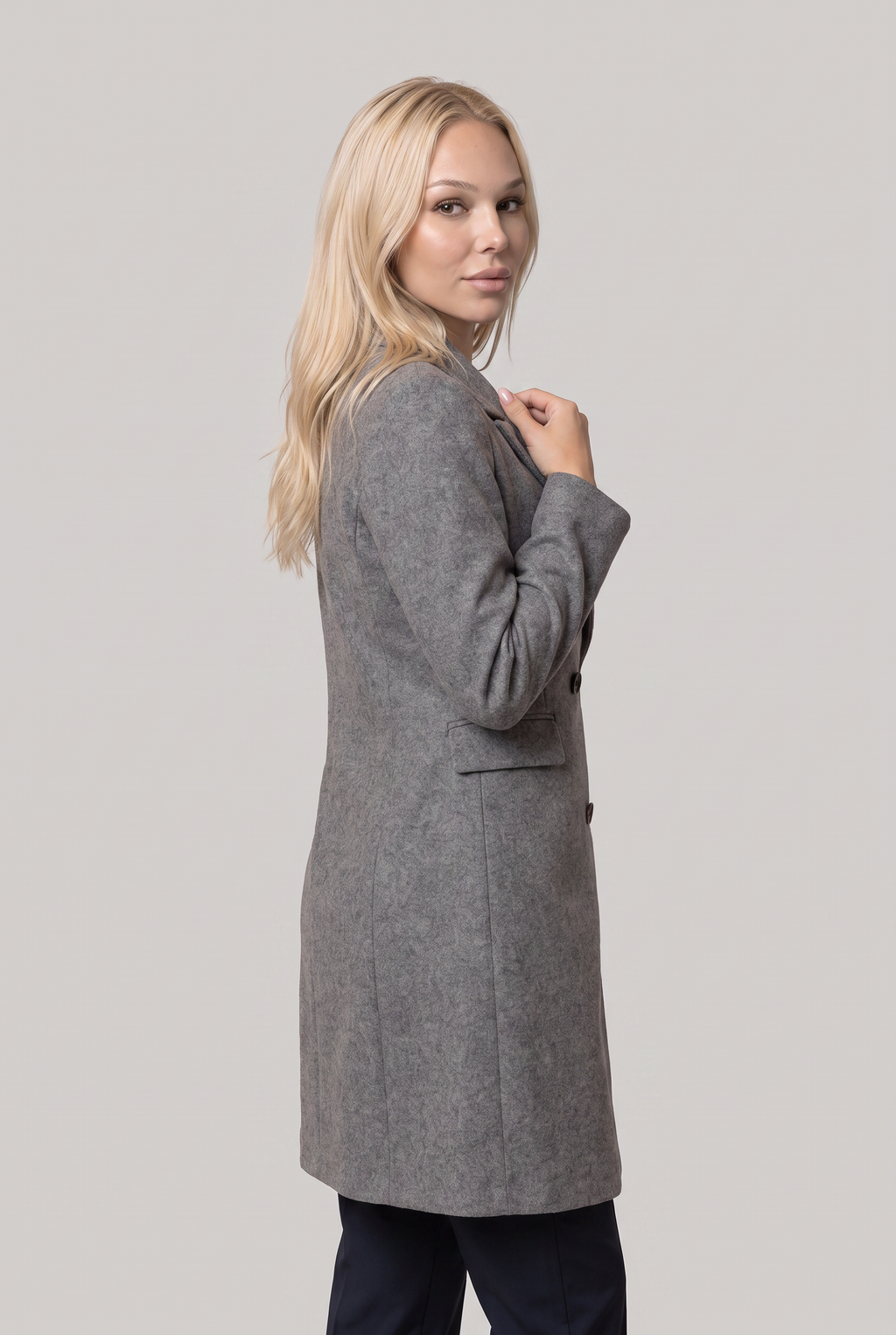 Women’s Double-Breasted Longline Coat