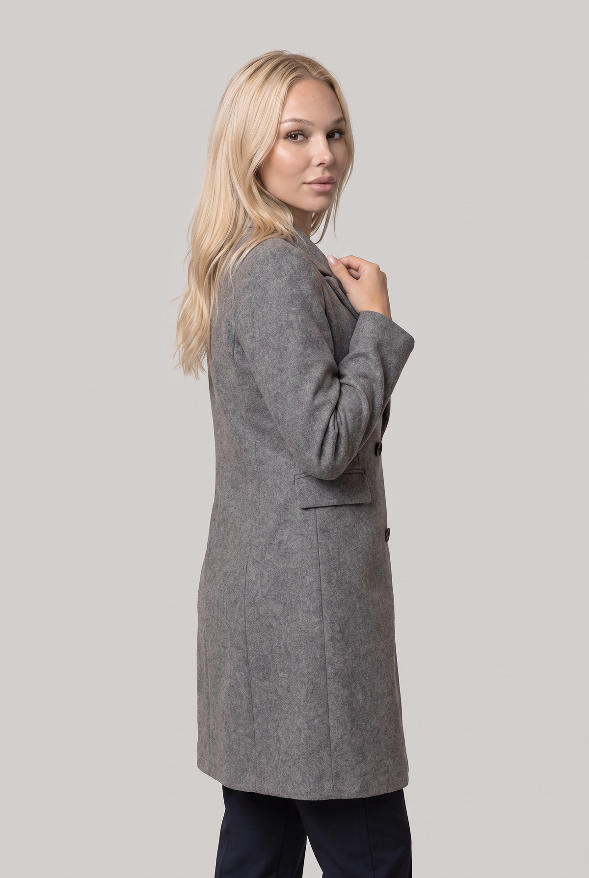 Women’s Double-Breasted Longline Coat