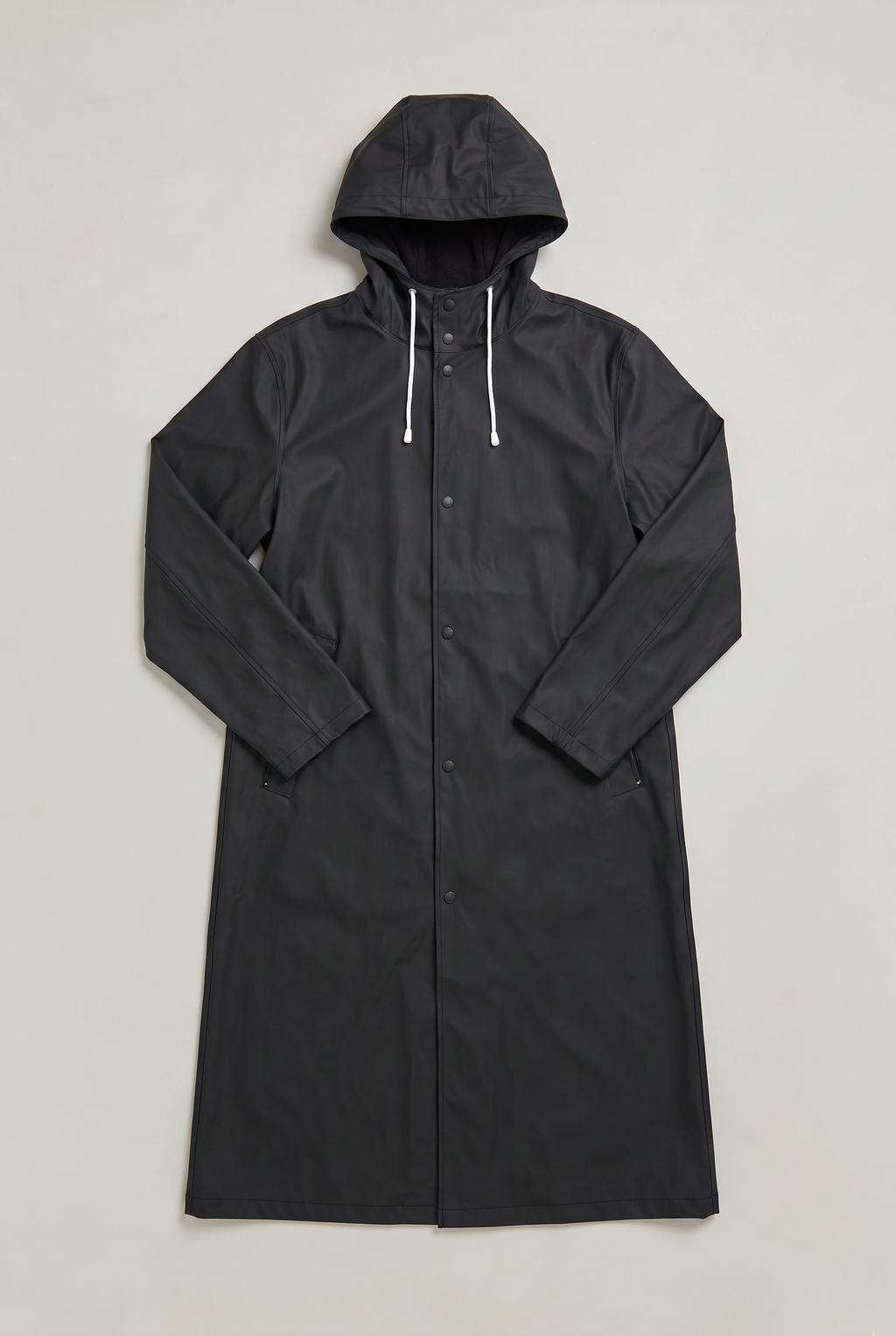 Men's Waterproof Long Hooded Raincoat
