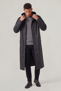 Men's Waterproof Long Hooded Raincoat