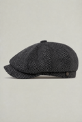 Men's Herringbone Bakersboy Flat Cap