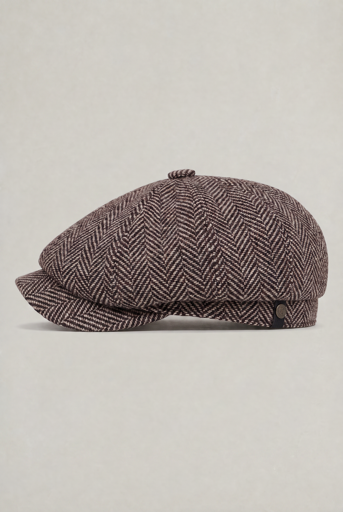 Men's Herringbone Bakersboy Flat Cap