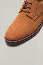 Men's Suede Look Brogue Derby Shoes