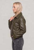 Women's Oversized Collared Bomber Jacket