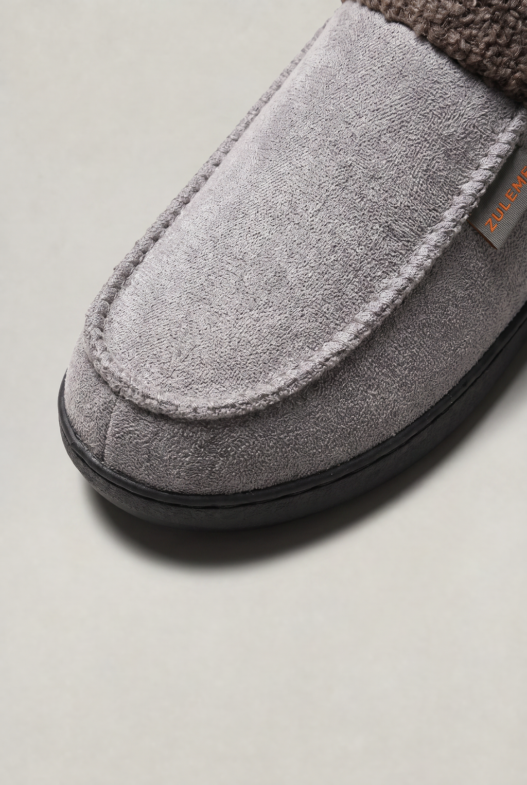 Men's Fleece-Lined Suede Slippers